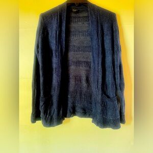 Talbots 100% linen Women’s 0p Open Front Cardigan Beachy Packable Natural Boho